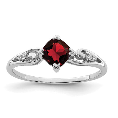 Sterling silver diamond ring