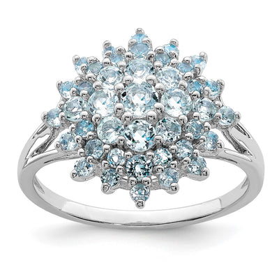 Sterling silver aquamarine ring