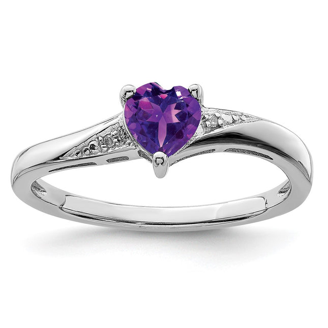 Sterling silver diamond ring