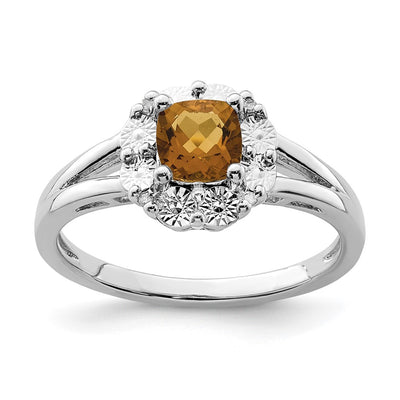 Sterling silver quartz ring