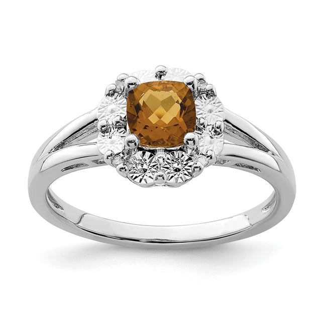 Sterling silver quartz ring