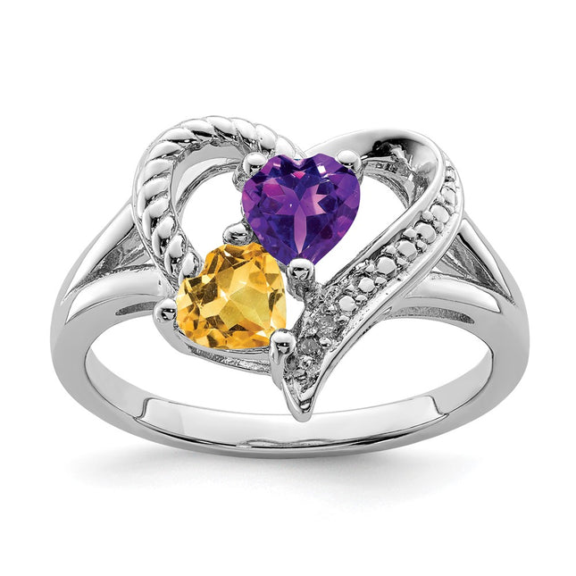 Sterling silver amethyst ring