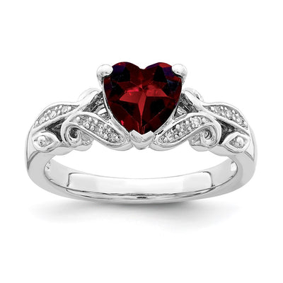 Sterling silver diamond ring
