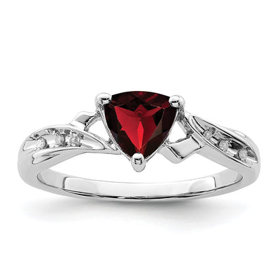 Sterling silver diamond heart ring