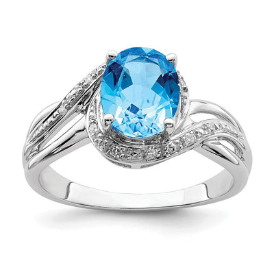 Sterling silver oval ring