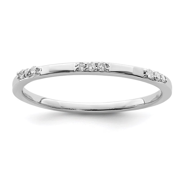 Sterling silver diamond ring