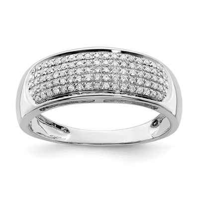 Sterling silver diamond band