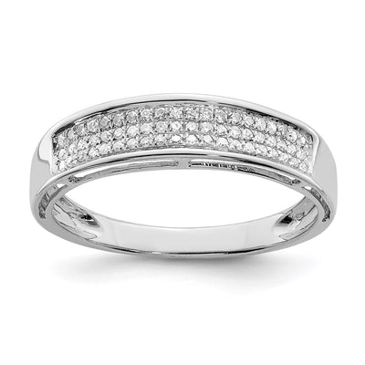 Sterling silver diamond band