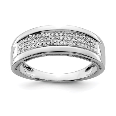 Sterling silver diamond band