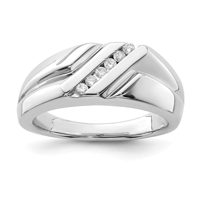 Sterling silver diamond ring