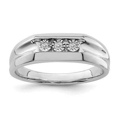 Sterling silver diamond ring