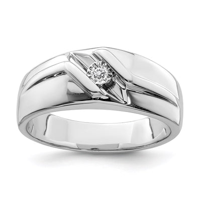 Sterling silver diamond ring