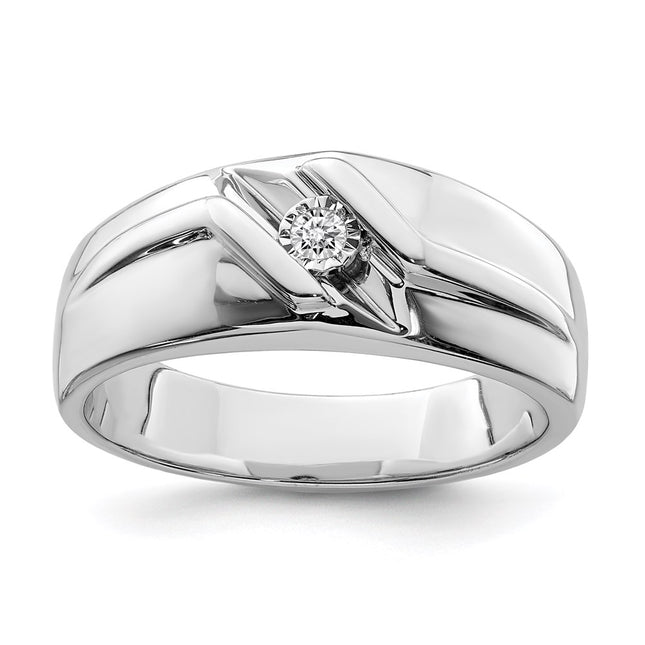 Sterling silver diamond ring