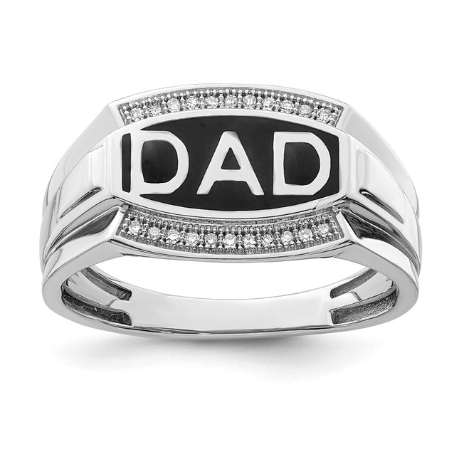 Sterling silver diamond ring