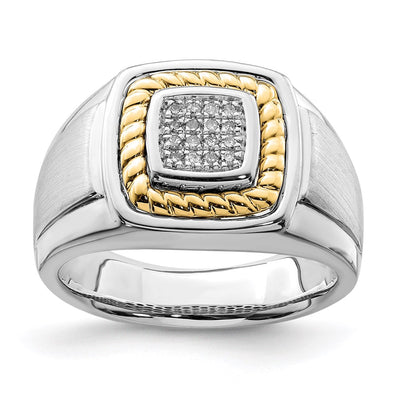 10K yellow gold diamond ring