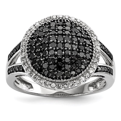 Sterling silver diamond ring