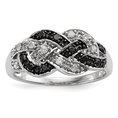 Sterling silver diamond ring