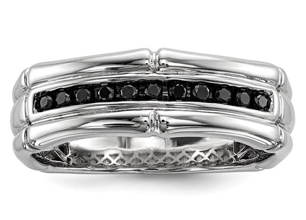 Sterling silver diamond ring