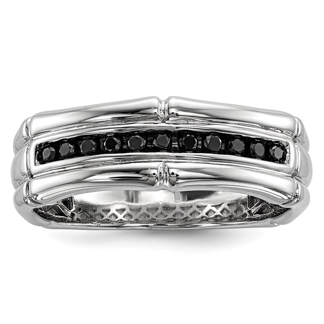 Sterling silver diamond ring