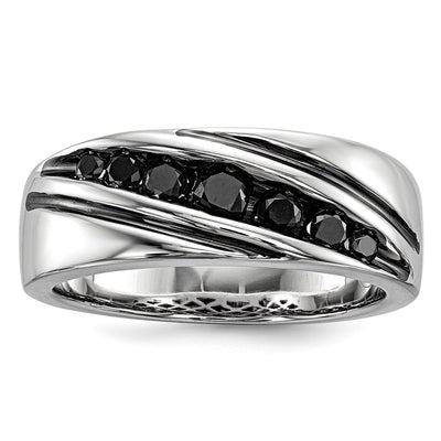 Sterling silver diamond band