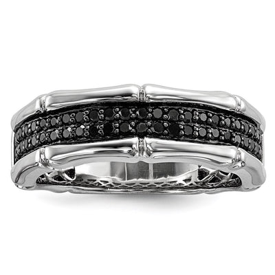 Sterling silver diamond ring