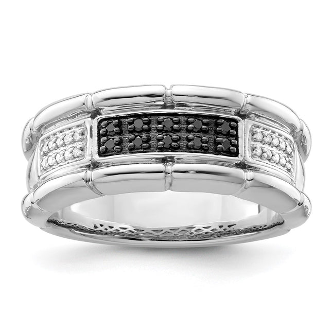Sterling silver diamond ring