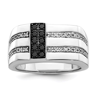 Sterling silver diamond ring