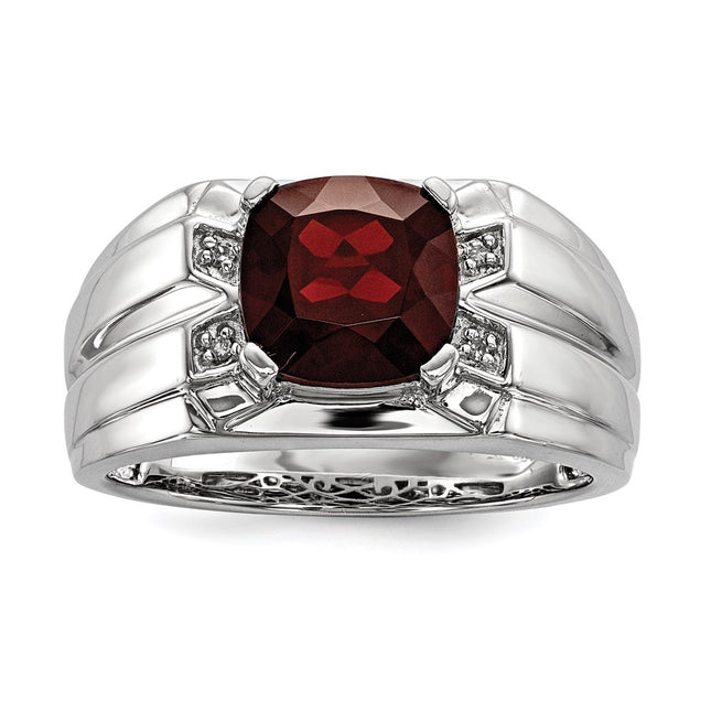Sterling silver diamond ring