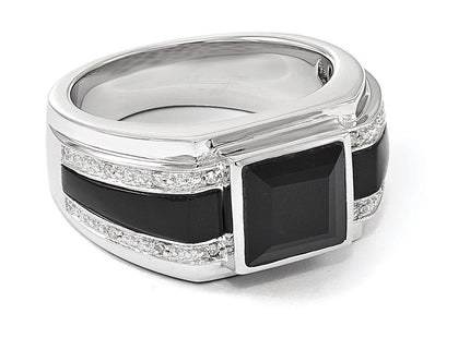 Sterling silver diamond ring