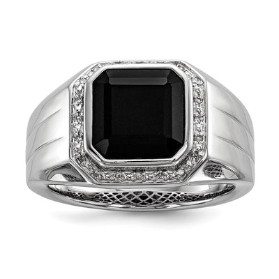 Sterling silver diamond ring