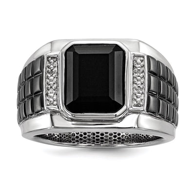 Sterling silver diamond ring