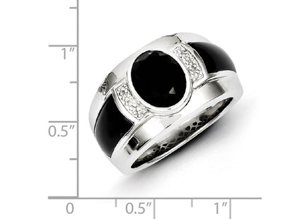 Sterling silver diamond ring, another view