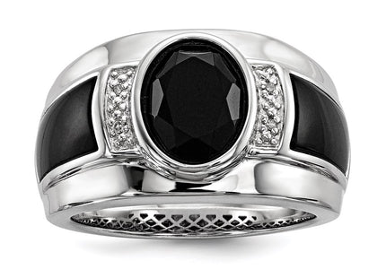 Sterling silver diamond ring