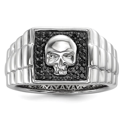 Sterling silver diamond ring