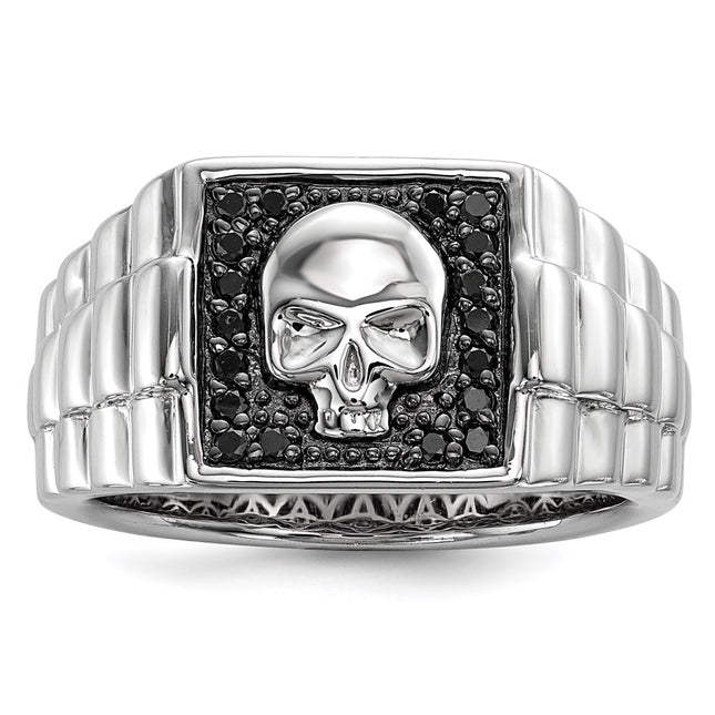 Sterling silver diamond ring