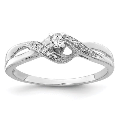 Sterling silver diamond ring