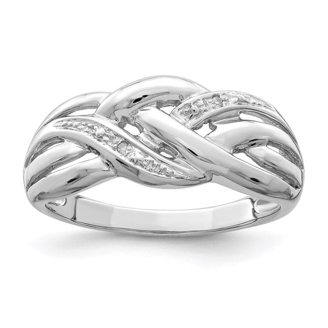 Sterling silver diamond ring