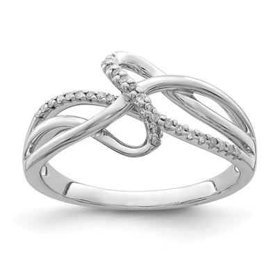 Sterling silver diamond ring