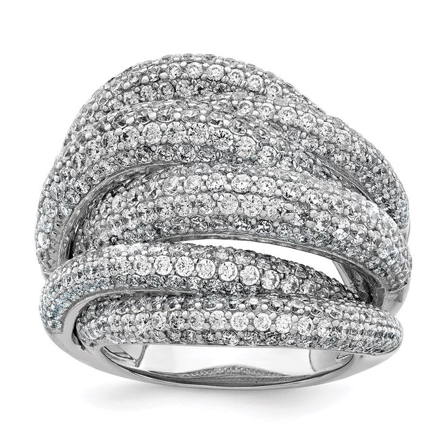 Sterling silver cubic zirconia ring