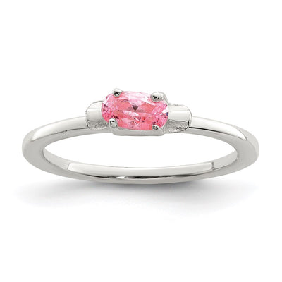 Sterling silver cubic zirconia ring