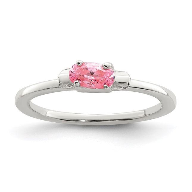 Sterling silver cubic zirconia ring