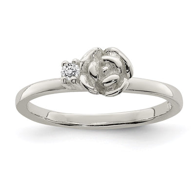 Sterling silver cubic zirconia ring