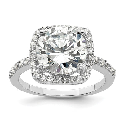 Sterling silver cubic zirconia ring
