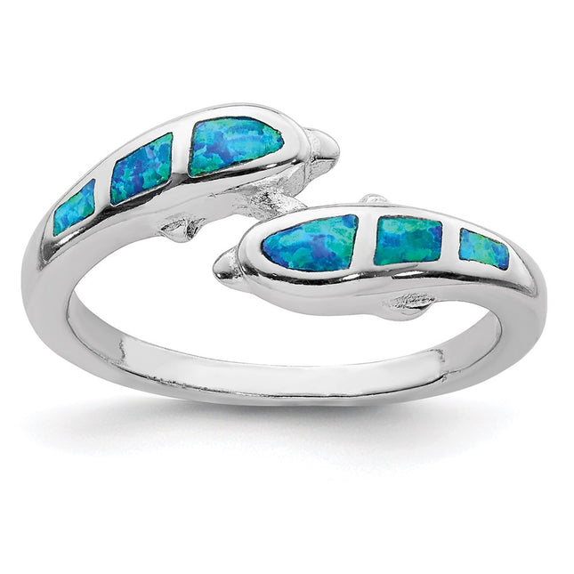 Sterling silver opal ring