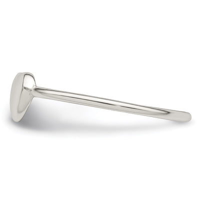 Sterling Silver Polished Heart Ring