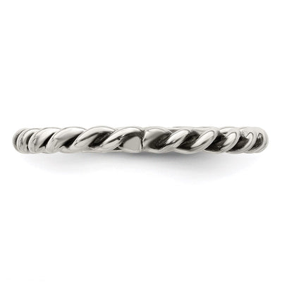 Sterling Silver Antiqued Twisted Women's Ring