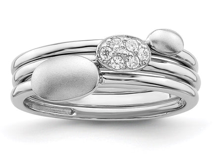 Sterling Silver Rings Style QR6129 - Classique Jewelry Inc.