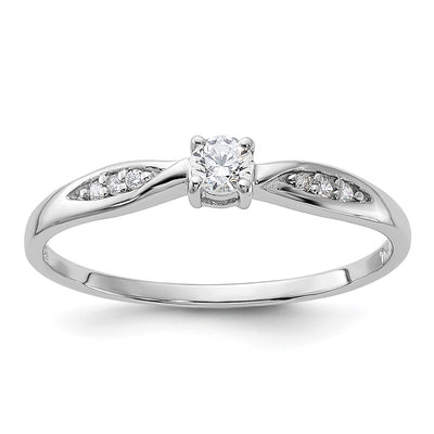 Sterling silver cubic zirconia ring