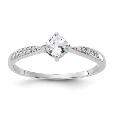 Sterling silver cubic zirconia ring