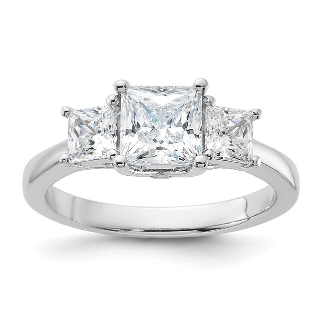 Sterling silver cubic zirconia ring